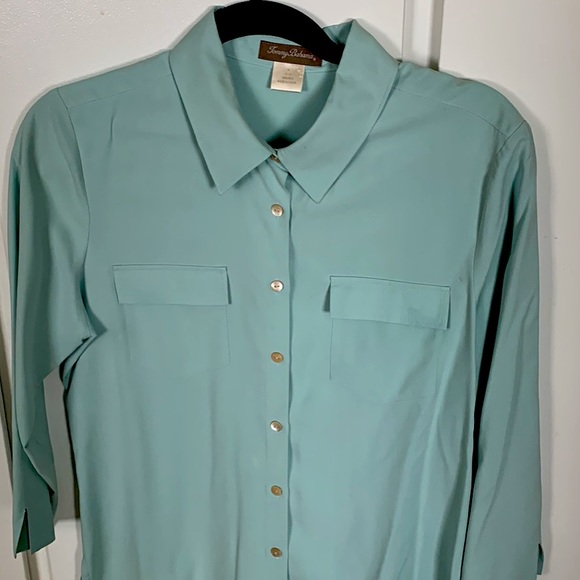 TOMMY BAHAMA 100% SILK BLOUSE . EXCELLENT CONDITION SIZE MEDIUM - Picture 5 of 6